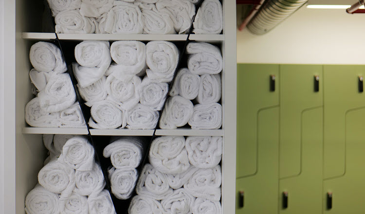 Towels and lockers