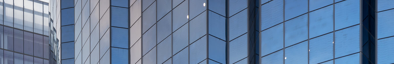 Close up photo of the One William tower