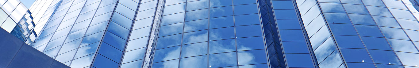 Close up photo of the One William tower
